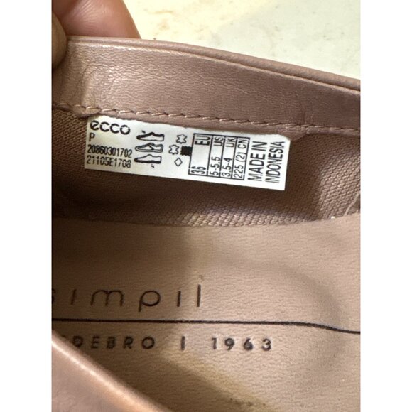 Ecco Simpil Womens Slip-On Casual Shoes Size 5-5.5 US Leather Upper Brown - Picture 5 of 8